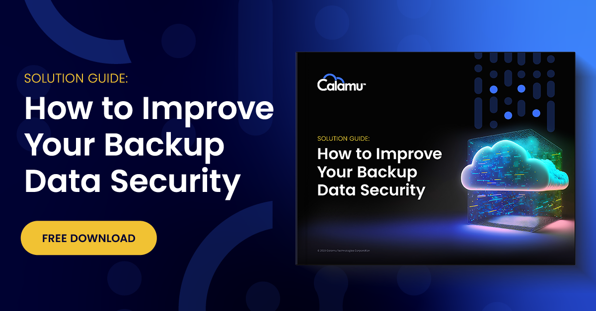 Calamu for Backup Solution Guide