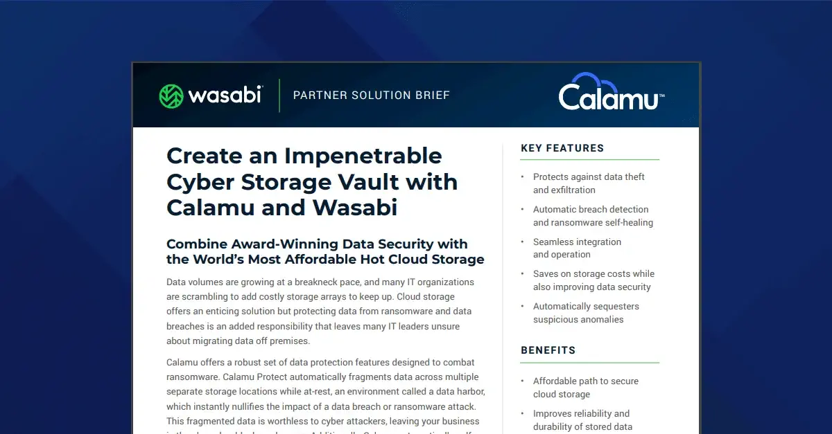 Calamu Wasabi Info Sheet