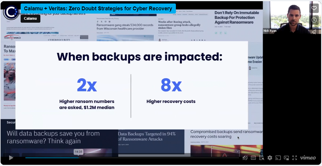[On-Demand] Calamu + Veritas: Zero Doubt Strategies for Cyber Recovery
